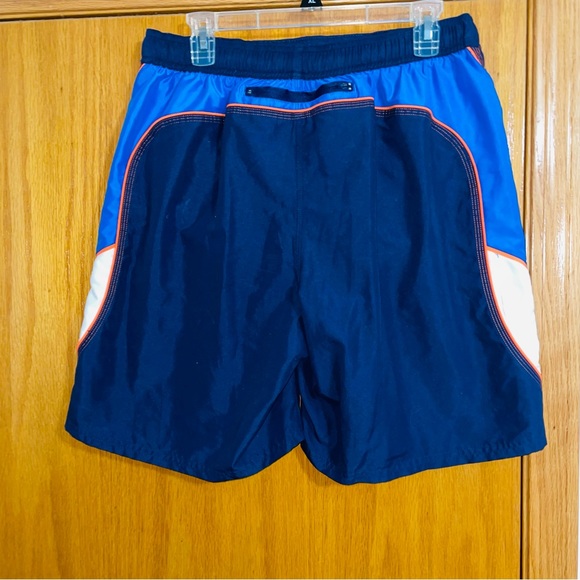 Nike Swim Trunks Blue Shorts with back zipper pocket - Picture 2 of 7